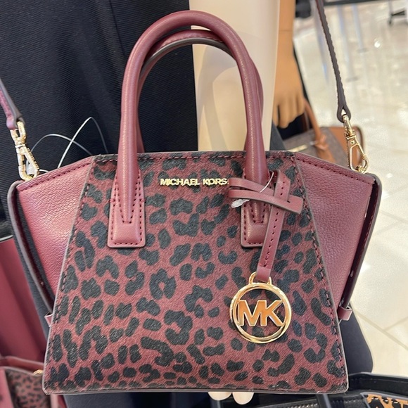 Michael Kors Avril Extra-Small Leather and Suede Satchel Crossbody Exotic Print - Picture 13 of 16